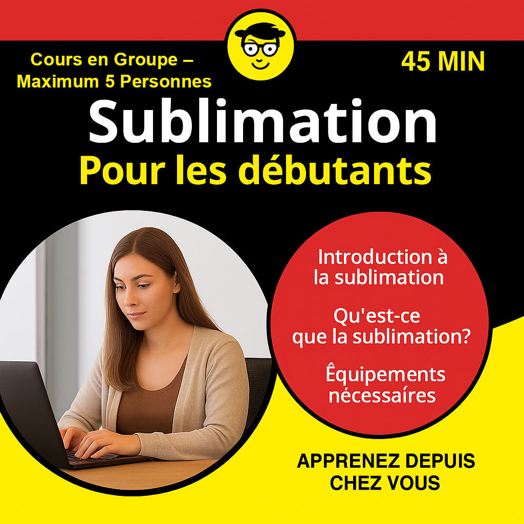 Sublimation pour débutants Cours en Groupe – Maximum 5 Personnes