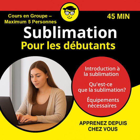 Sublimation pour débutants Cours en Groupe – Maximum 5 Personnes